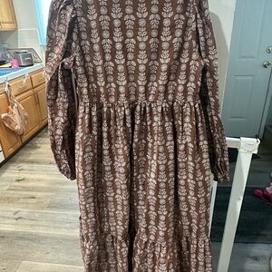 Morning lavender long dress brown
